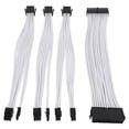 thumbnail image 1 of 24 Pin ATX, 4+4Pin CPU, 6+2Pin PCIE GPU PSU Extension Cable with Combs. Crafted with OFC Wire for HX1000, RM Series, 30cm Nylon Sleeved, 1 of 7