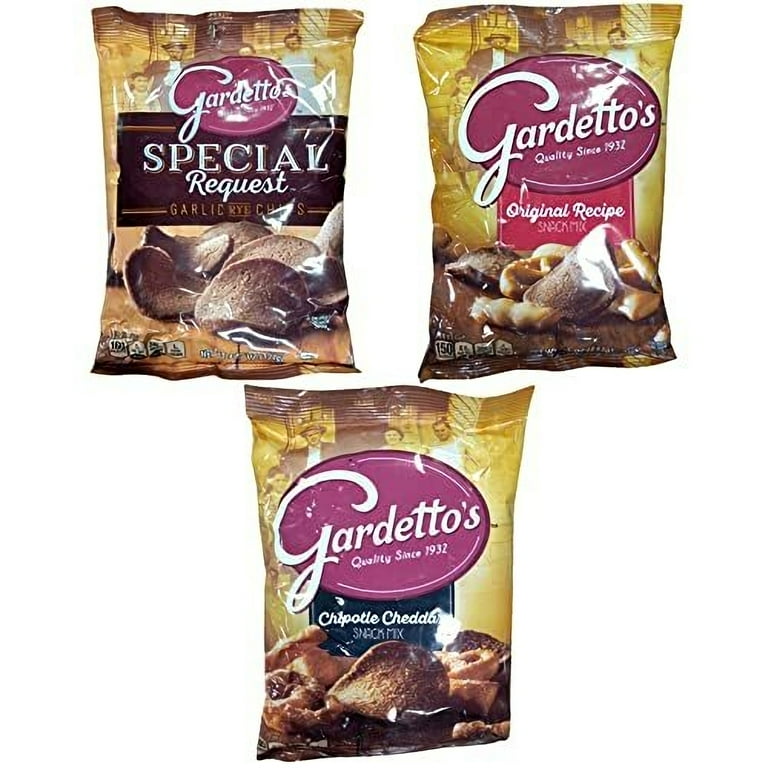  Package includes 2 - 4.75oz bag of Gardettos Garlic