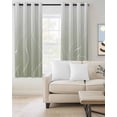 thumbnail image 2 of Sage Green Geometric Blackout Curtains 90 Inches Long for Bedroom, Modern White Stripe Distortion Art Thermal Insulated Room Darkening Black Out Window Curtain Panels Grommet Drapes for Living Room, 2 of 8