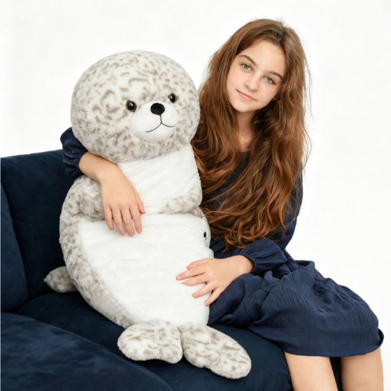 Morismos 39" Giant Seal Plush Body Pillow photo 8