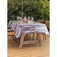 thumbnail image 3 of Outdoor Tablecloths with Umbrella Hole & Zipper, Purple Vintage 54x80 Inch Tablecloth Rectangle, Striped Painting Retro Abstract Art Waterproof Table Cloth, Patio/Pool/Picnic Table Covers, 3 of 8