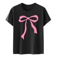thumbnail image 4 of YDLCAFD Custom T Shirts Front and Back Women's Stylish Printed Crew Neck T Shirt, 4 of 4