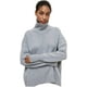 thumbnail image 2 of Suéter de punto con cuello simulado para mujer, prendas de punto sueltas sólidas, jersey informal de invierno, 2 of 5