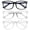 black+clear+gray, variant on Blue Light Blocking Glasses for Screen Time, Anti Eye Strain Computer Glasses with UV Protection, Lightweight Non-Prescription Eyewear for Men and Women