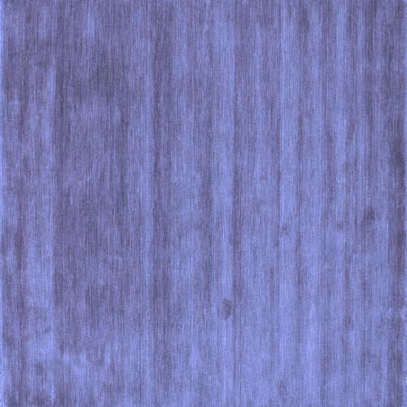 Ahgly Company Machine Washable Indoor Square Abstract Blue Contemporary Area Rugs, 8' Square