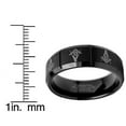 thumbnail image 4 of Metal Masters Tungsten Carbide Mens Black Laser Etched Masonic Ring 8mm Comfort-Fit, 4 of 6