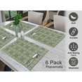 thumbnail image 5 of Ruvanti Placemats 100% Cotton 13x19 inch, Dining Table Placemats Set of 6, Modern Place Mats for Dining Table Décor, Kitchen & Table Linens, Coffee Mat for Christmas Dinners – Floral Tiles, 5 of 8