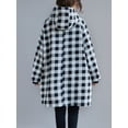 thumbnail image 4 of Women Zip-up Casual Plaid Hoodie Pocket Fall Jacket Coat Outwear GA2166, 4 of 5