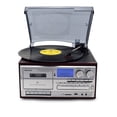 thumbnail image 2 of Tourne-Disque Vinyle LP à 3 Vitesses Compatible Bluetooth, Gramophone Vintage, Phono, Cassette CD, Radio FM/AM, 2 of 7