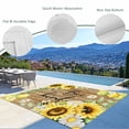thumbnail image 3 of Outdoor Rug 3x5 ft Sunflower Bee Kind Outdoor Large Area Rug Non Slip Watercolor Floral Green Leaves Brown Wood Front Door Mat RV Rug Carpet Patio Outdoor Rugs for Backyard Balcony Deck Porch Indoor, 3 of 9
