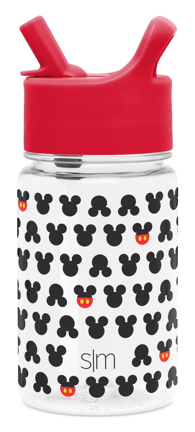Dishwasher Safe Travel Tumbler Disney Mickey Ears Simple Modern Disney 12oz Summit Kids Tritan Water Bottle with Straw Lid for Toddler 