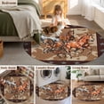 thumbnail image 5 of Round Rugs 3Ft, Brown Retro Horse Round Area Rug Washable Indoor Throw Carpet, Vintage Western Stars Country Small Non Slip Circle Rug for Bedroom Living Room Home Decor Aesthetic, 5 of 8