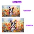 thumbnail image 5 of Welcome Spring Summer Boston Terrier Portrait Flower Blue Sky Indoor Rug Gentleman Dog Lover Gifts Carpet Living Bed Room Sofa Home Decor - 12001, 5 of 5