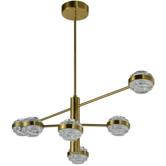 VONN Milano 40" ETL Certified Integrated LED Aluminum Chandelier - Antique Brass