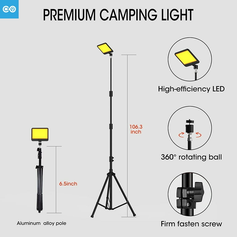 Work Lights with Stand,LED Camping Light,12V 10000 Lumen Super