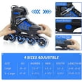 thumbnail image 6 of SubSun Adjustable Inline Skates, Durable Roller Blades with Light Up Wheels, Blue M, 6 of 7