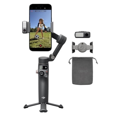 Estabilizador para teléfonos dji Osmo Mobile 8, Seguimiento Nativo con Audio e iluminación, rotación panorámica de 360°, batería de 10 h, Brazo Extensible, Robusta estabilización en 3 Ejes