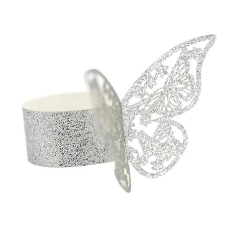 

High Quality Butterfly Napkin Rings Perfect for All Holiday Party Occasions! Silver