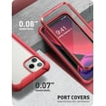 thumbnail image 5 of i-Blason Ares Case for iPhone 11 Pro Max 2019 Release, Dual Layer Rugged Clear Bumper Case with Built-in Screen Protector (Metalic Red), 5 of 7