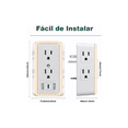 thumbnail image 2 of Regleta Con 6 Enchufes Ca Y 3 Usb +1 Type-c BLANCO, 2 of 4