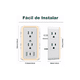 thumbnail image 2 of Regleta Con 6 Enchufes Ca Y 3 Usb +1 Type-c BLANCO, 2 of 4