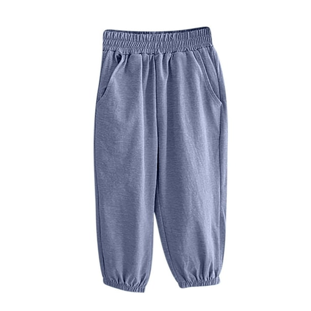 Odeerbi 1-10 Años Niños Niñas Hielo Seda Bloomers Verano Pantalones Jogger Color Sólido Lindo Ocio Pantalones Linterna Pantalones Haren