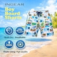 thumbnail image 3 of INGEAR Little Boys Quick Dry Beach Board Shorts Kids Swim Trunks UPF 50+ Swimsuit with Pockets, 3 of 6