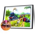 thumbnail image 2 of 5D DIY Diamond Mosaic Painting Kits Train Art Drill Set Colorido para Adultos Niños FLhrweasw Nuevo, 2 of 9