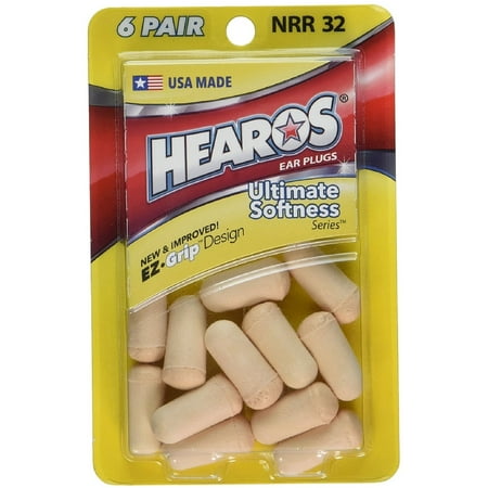 Hearos Ultimate Softness Series Ear Plugs 6 pairs (Pack of 4)