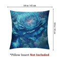Roses Throw Pillow Cover 22x22 Inch, Smog Butterflies 3D Flowers