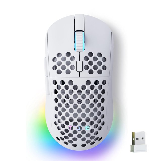 Ratón inalámbrico para juegos TMKB Falcon M1 24000DPI blanco mate