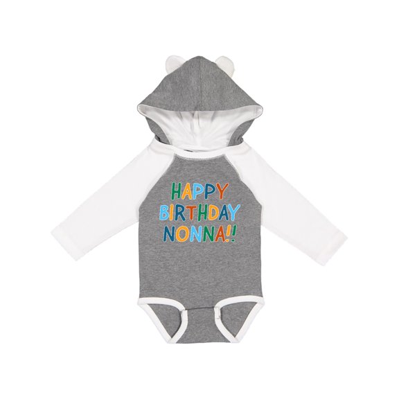 Inktastic Happy Birthday Nonna Boys or Girls Long Sleeve Baby Bodysuit