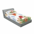 thumbnail image 3 of Ambesonne Christmas Fitted Sheet & Pillow Sham Set, Stocking Santa Hat, Full, Multicolor, 3 of 3