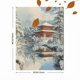 thumbnail image 3 of Qisvanset Framed Canvas Wall Art 12x16 Inch Snowy Temple Ukiyo-E Japanese Scenery Art, 3 of 5