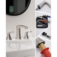 thumbnail image 4 of Fapully Brushed Nickel Bathroom Faucet 3 Hole, Waterfall 8 Inch Widespread Bathroom Sink Faucet with Pop-up Drain, Two-Handle Faucet for Bathroom Sink, 4 of 9