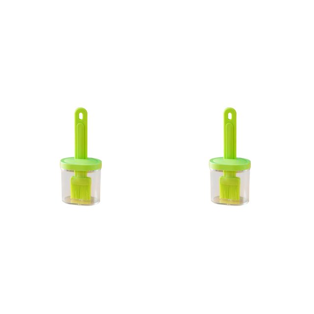 Naiovety Cepillo de botella de aceite de silicona Resistente a altas temperaturas Barbacoa Restaurante Cocina Herramienta para hornear Accesorios lavables Verde 2piezas Naiovety CBP382005