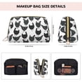 thumbnail image 5 of Easygdp Retro Rooster Leather Makeup Bag Zipper Pouch Travel Cosmetic Organizer for Women and Girls, Make up Bag with Zipper, 5 of 8