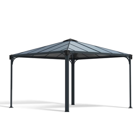 Palram - Canopia Palermo 3600 12' x 12' Polycarbonate/Aluminum Gazebo - Gray