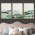 thumbnail image 3 of wall26 Framed Wall Art Print Set Green Watercolor Mountain Landscape Nature Wilderness Illustrations Modern Art Rustic Scenic Colorful Abstract for Living Room, Bedroom, Office - 16"x24"x3, 3 of 5