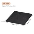 thumbnail image 2 of Uxcell Furniture Pads, 24Pcs Square Self Adhesive Felt Furniture Pads, Floor Protectors for Furniture Feet Chairs Legs 2.4" Black, 2 of 5