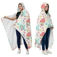 thumbnail image 2 of Wearable Blanket,Colorful Mermaid Princess Pattern Hooded Wearable Flannel Blanket for Adults & Teens with Buckle,Winter Poncho Shawl Wrap Cape,50"x60", 2 of 5