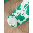 thumbnail image 6 of Baby Boy Girl St.Patrick's Day Outfit Clover Footed Jumpsuit Long Sleeve Zipper Romper Bodysuit Infant Spring Clothes, 6 of 7