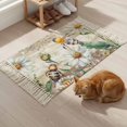 thumbnail image 5 of Kitchen Runner Rugs, Retro Watercolor Diasy Floral Bee 2'x3' Throw Rug with Tassels, Farm Flower Leaves on Wood Washable Soft Floor Carpet Runner for Hallway Bedroom Bathroom Laundry Room, 5 of 9