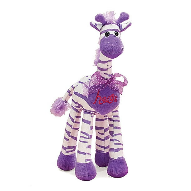 Valentine's Day Sweetheart Hugs Purple Striped Giraffe 14 inch Plush Toy - Walmart.com - Walmart.com