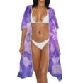 thumbnail image 3 of DISNIMOTie Dye Print Womens Beach Coverup Summer Bikini Kimono Bathing Suit Cover Ups Casual Loose Beach Long Swimwear Cover up, 3 of 6