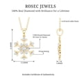 thumbnail image 6 of Rosec Jewels Natural Diamond Snowflake Necklace with Chain - HI-SI Quality - Christmas Gift for Women, 14K Yellow Gold, 6 of 8