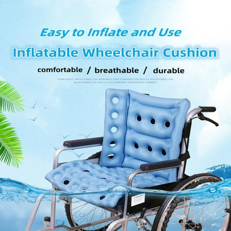 Inflatable Wheelchair Cushion Foldable Breathable Pressure Sore Cushion  with 6 Ventilation Holes for Office Chair Wheelchair Pad - AliExpress