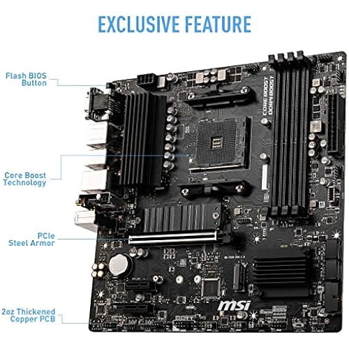 MSI B550M PRO-VDH WiFi ProSeries (AMD AM4 DDR4 PCIe 4.0 SATA 6Gb/s M.2 USB 3.2 Gen 1 Wi-Fi D-SUB/HDMI/DP Micro-ATX)