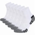thumbnail image 1 of Chenchen 6 Pack Mens Ankle Athletic Socks Cushioned Running Sports Cotton Quarter Socks, 1 of 1
