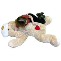 Big Plush 5 Foot Stuffed Puppy Dog Soft 60 Inch, Red Heart on Butt to Express Love